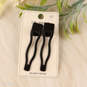 Good Quality 2 Pieces Black Metal Alligator Hair Clips Set for Women