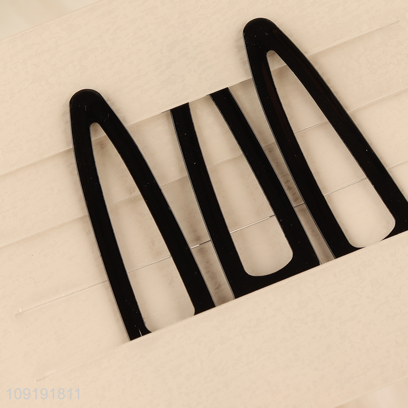 Factory Supply 3 Pieces Black Metal Alligator Hair Clips Set for Women