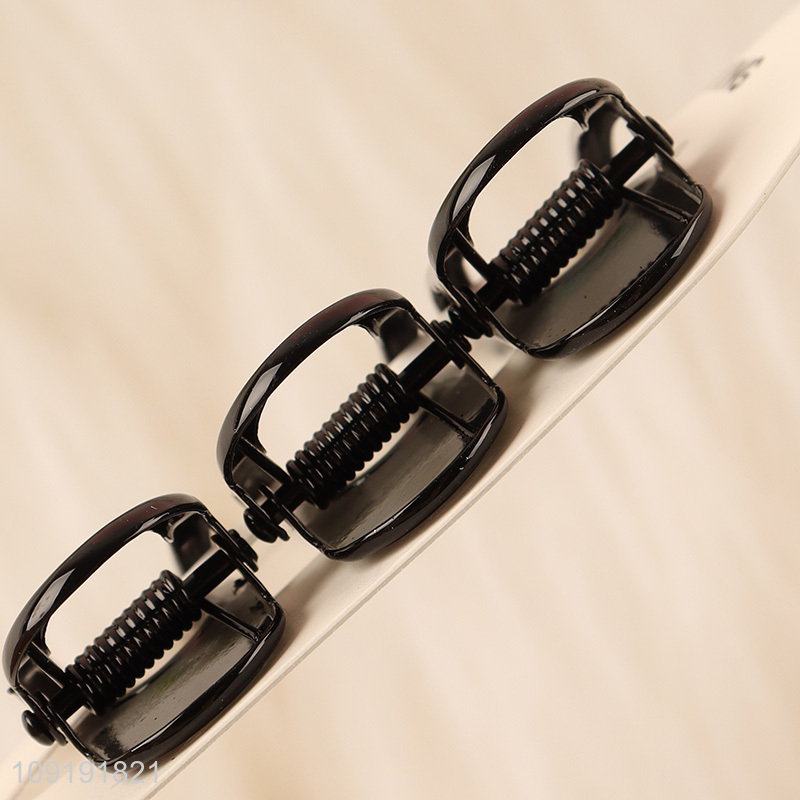 Online Wholesale 3 Pieces Black Metal Alligator Hair Clips Metal Hairpins