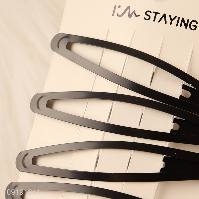 New Arrival 4 Pieces Black Metal Alligator Hair Clips for Women Girls