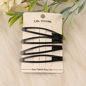 New Arrival 4 Pieces Black Metal Alligator Hair Clips for Women Girls