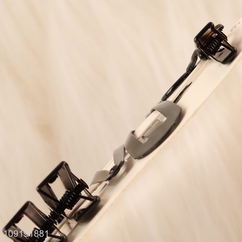 Factory Price 6 Pieces Black Metal Hair Clips Set for Girls Women