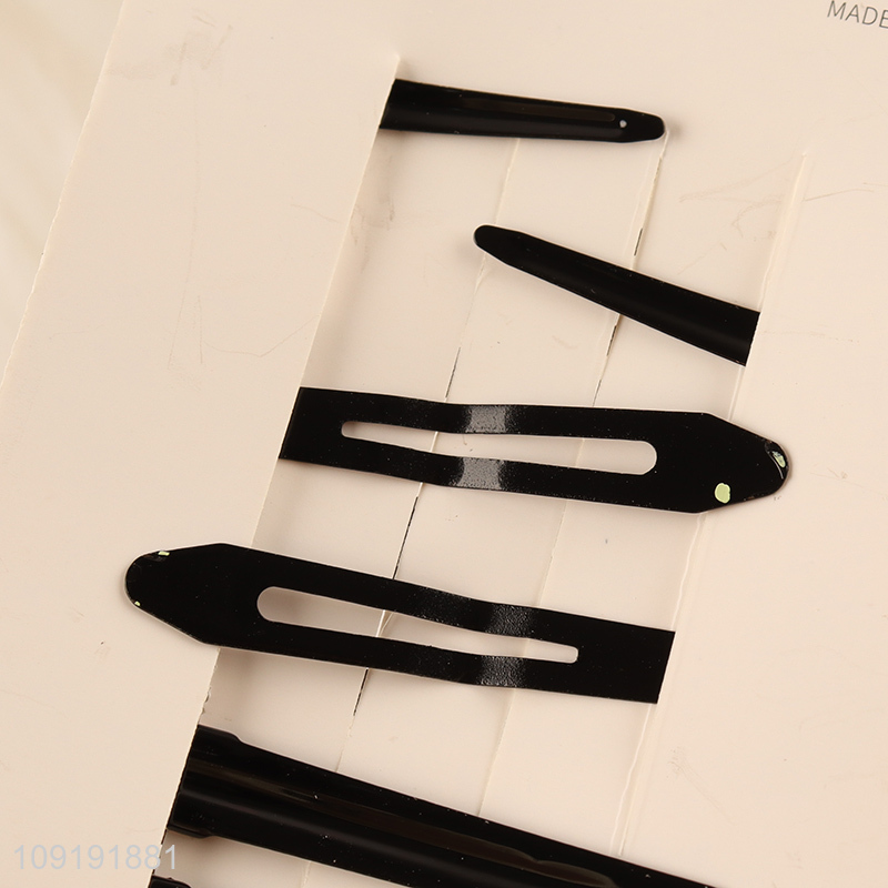 Factory Price 6 Pieces Black Metal Hair Clips Set for Girls Women