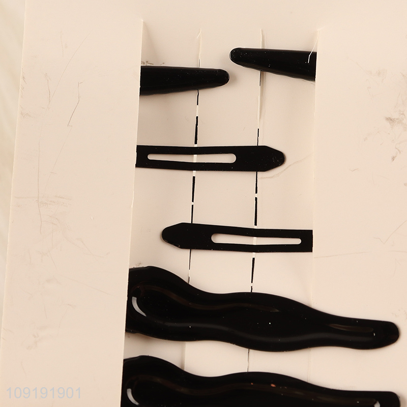 Factory Supply 6 Pieces Black Metal Hair Clips Metal Hair Accessories