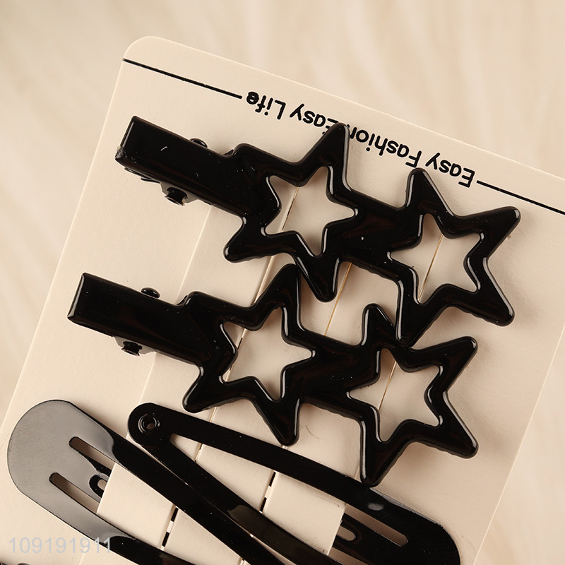 Online Wholesale 6 Pieces Black Metal Hair Clips for Women Girls