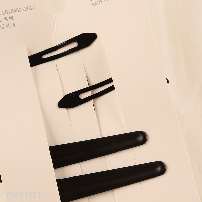 Good Quality 4 Pieces Black Hair Clips Metal Hair Clips for Women