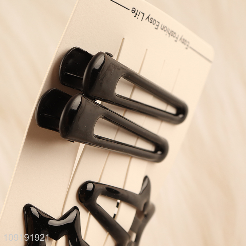 Good Quality 4 Pieces Black Hair Clips Metal Hair Clips for Women