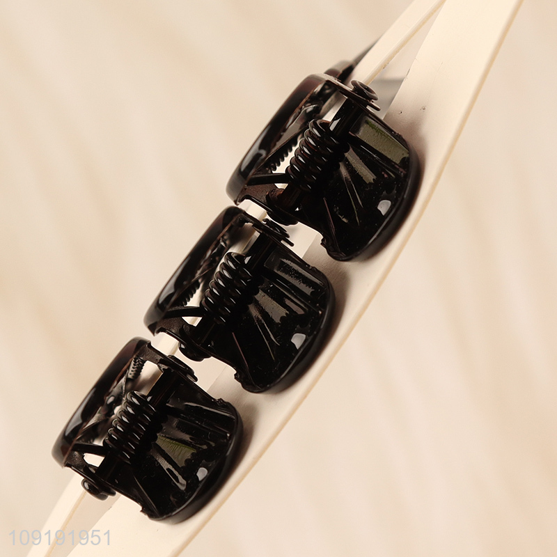 New Product 3 Pieces Black Metal Alligator Hair Clips Set for Women