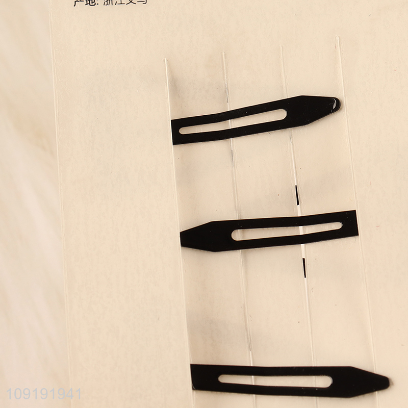 Hot Selling 3 Pieces Black Metal Hairpins Metal Snap Hair Clips