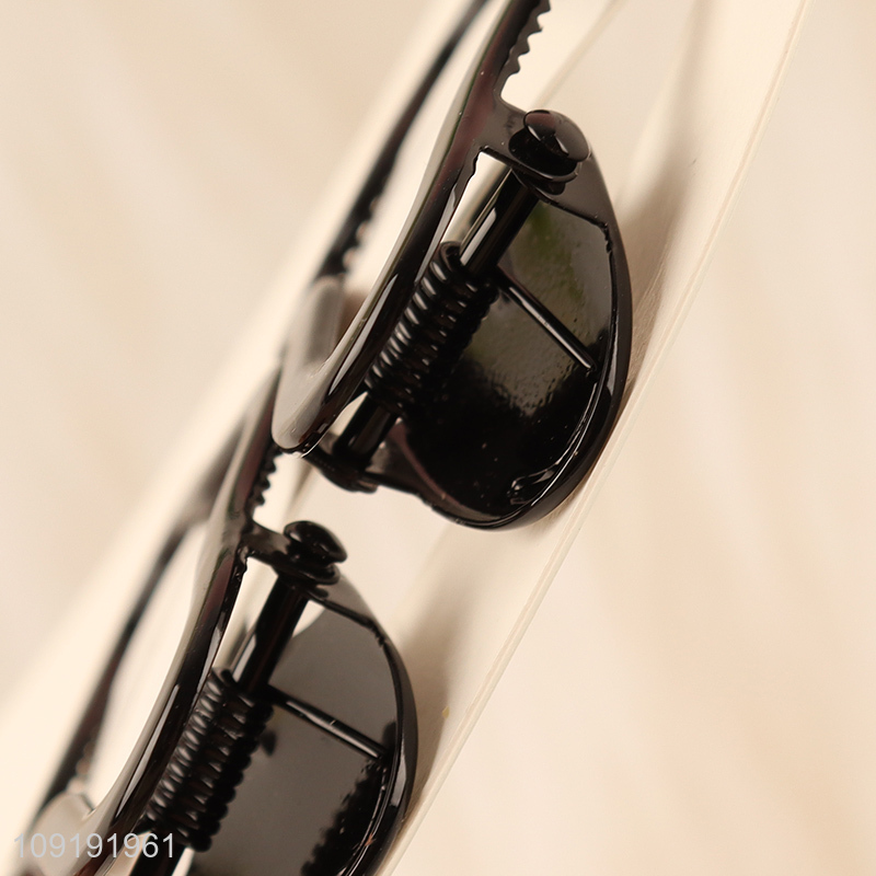 High Quality 2 Pieces Black Metal Alligator Hair Clips Metal Hairpins