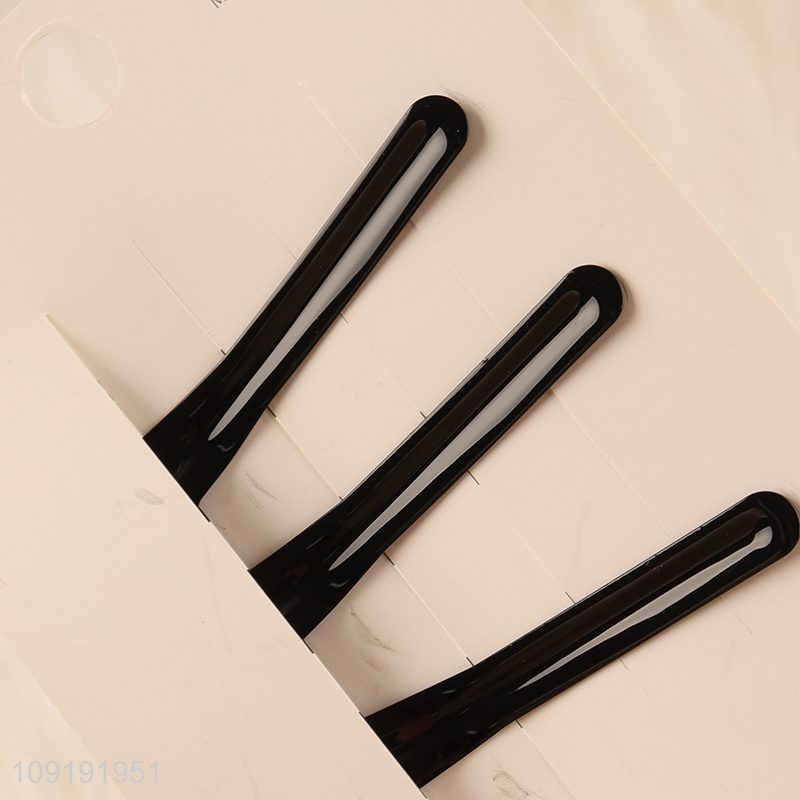 New Product 3 Pieces Black Metal Alligator Hair Clips Set for Women