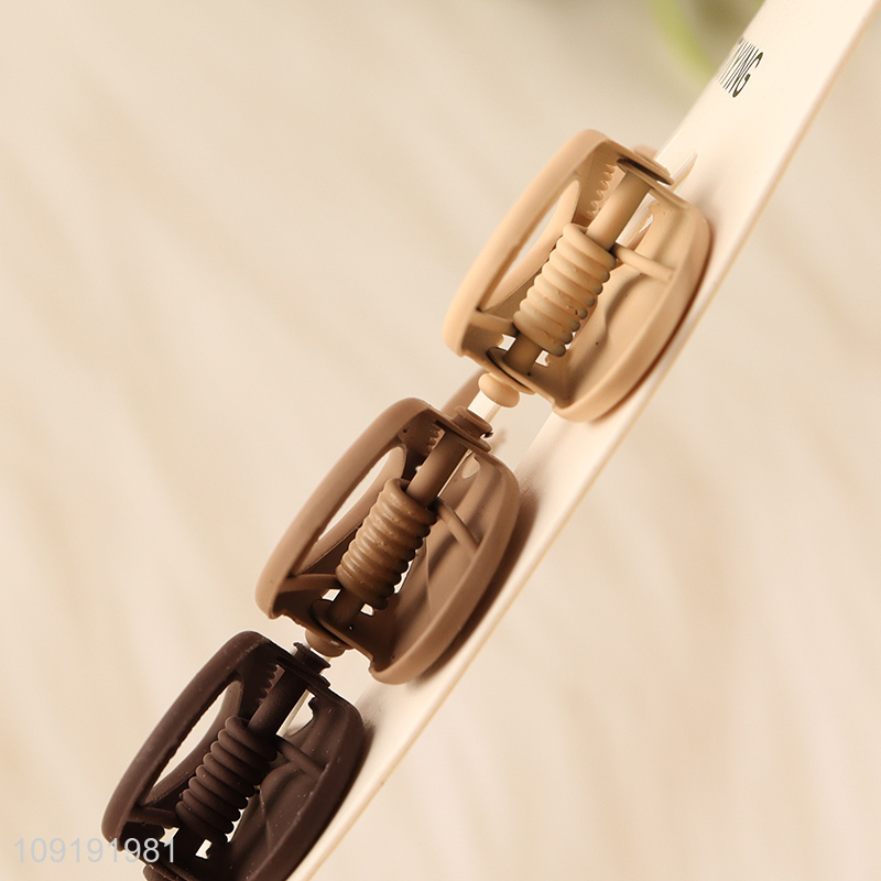 Factory Price 3 Pieces Matte Metal Alligator Hair Clips Bang Clips