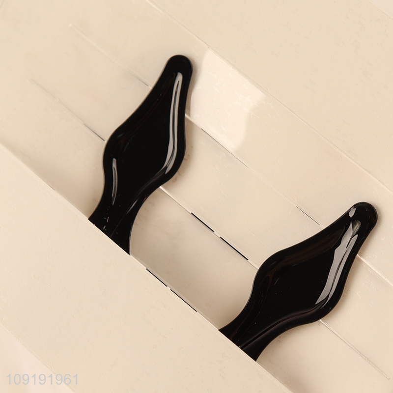 High Quality 2 Pieces Black Metal Alligator Hair Clips Metal Hairpins