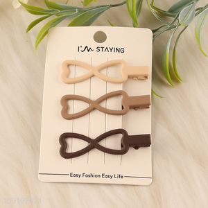 Good Quality 3 Pieces Metal Alligator Hair Clips Matte Hair Clips