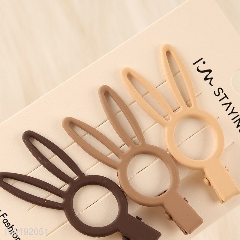 New Product 3 Pieces Matte Metal Alligator Hair Clips Bang Clips