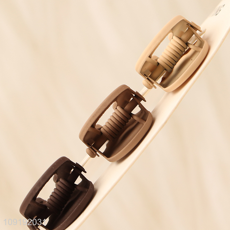 New Arrival 3 Pieces Metal Hair Clips Matte Alligator Hair Clips