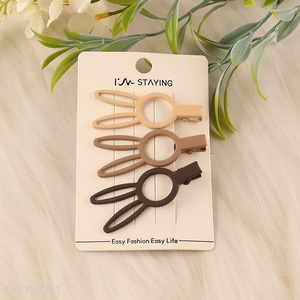 New Product 3 Pieces Matte Metal Alligator Hair Clips Bang Clips