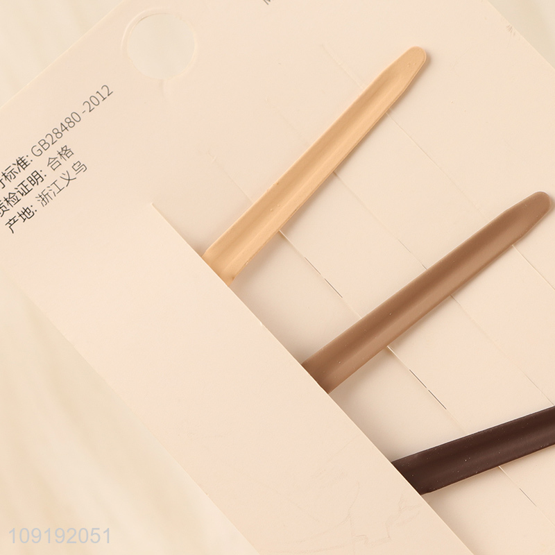 New Product 3 Pieces Matte Metal Alligator Hair Clips Bang Clips