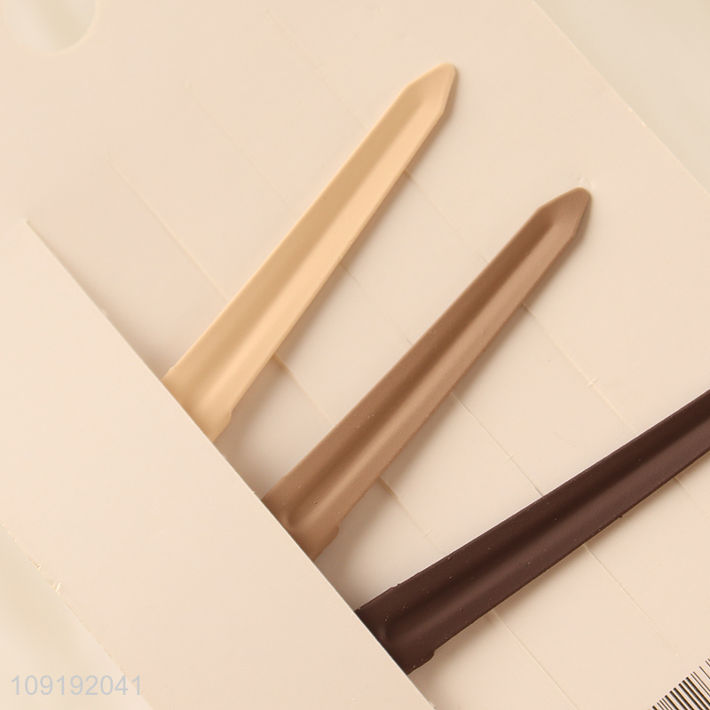 Hot Selling 3 Pieces Matte Non-Slip Metal Alligator Hair Clips Hairpins