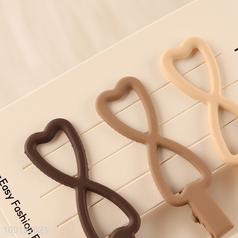 Good Quality 3 Pieces Metal Alligator Hair Clips Matte Hair Clips