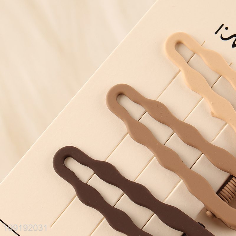 New Arrival 3 Pieces Metal Hair Clips Matte Alligator Hair Clips