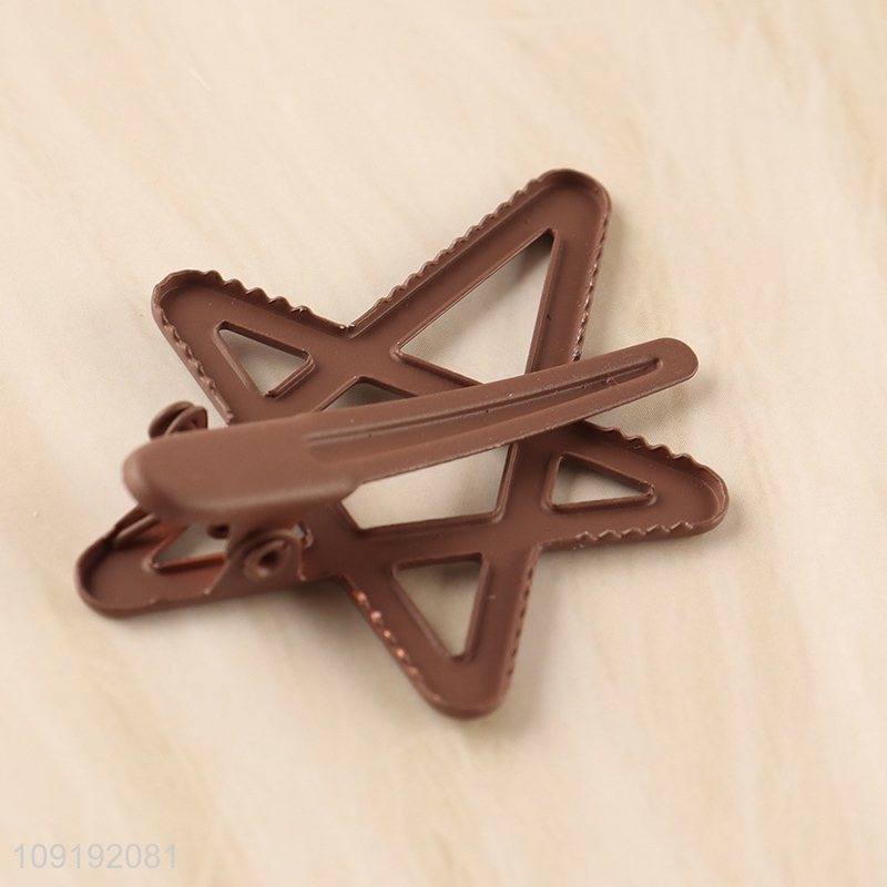 China Imports 3 Pieces Matte Star Alligator Hairpins Metal Hair Clips