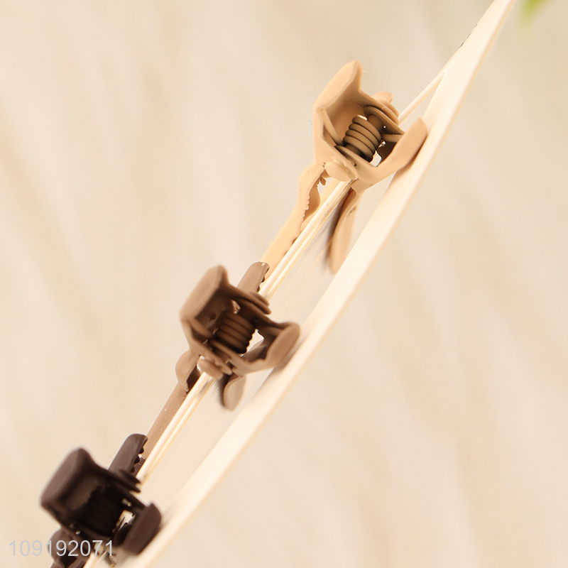 Factory Price 3 Pieces Matte Alligator Hair Clips Star Bang Clips