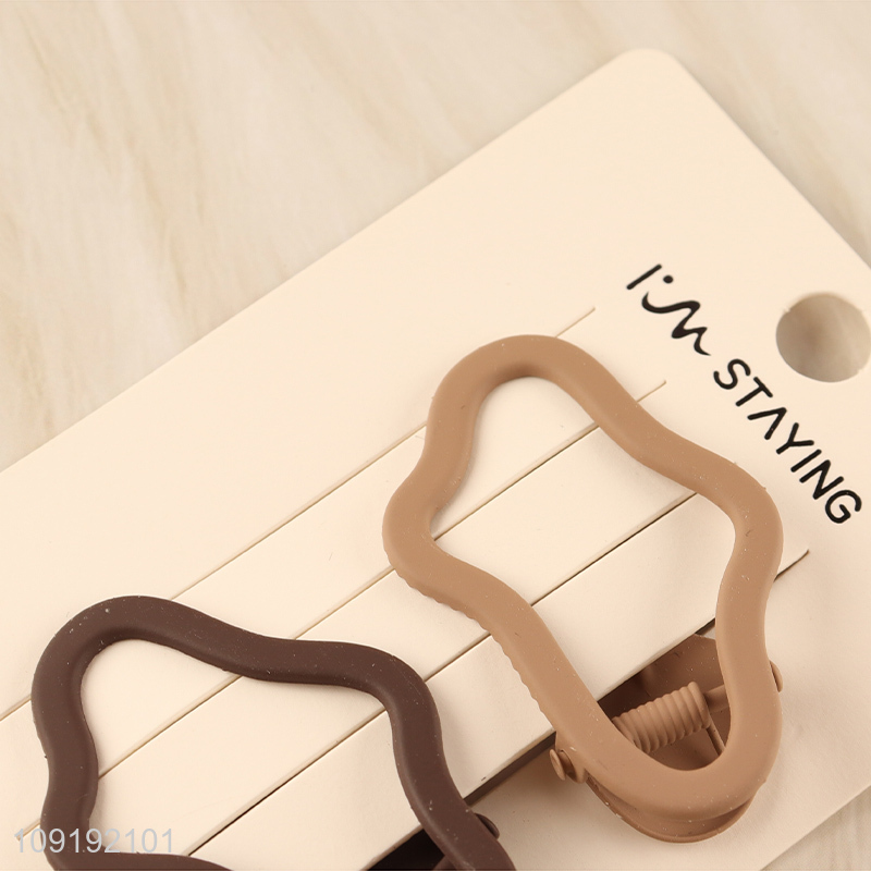 Online Wholesale 2 Pieces Metal Hair Clips Matte Alligator Hair Clips