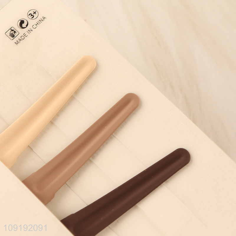 Factory Supply 3 Pieces Matte Metal Alligator Hair Clips Set for Women