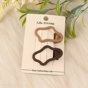 Online Wholesale 2 Pieces Metal Hair Clips Matte Alligator Hair Clips