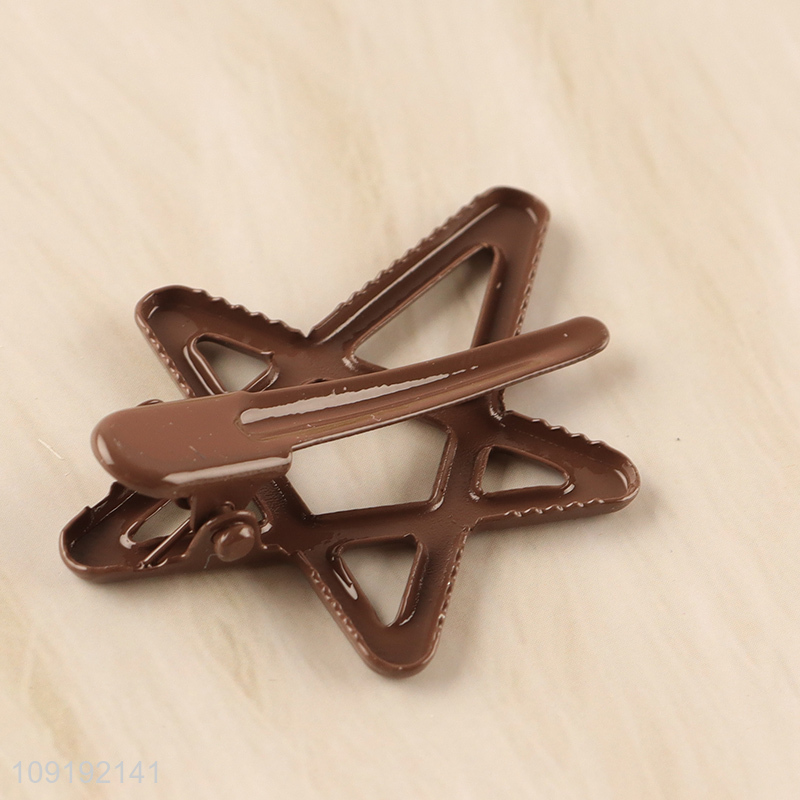 New Product 3 Pieces Star Hair Clips Non-Slip Metal Bang Clips