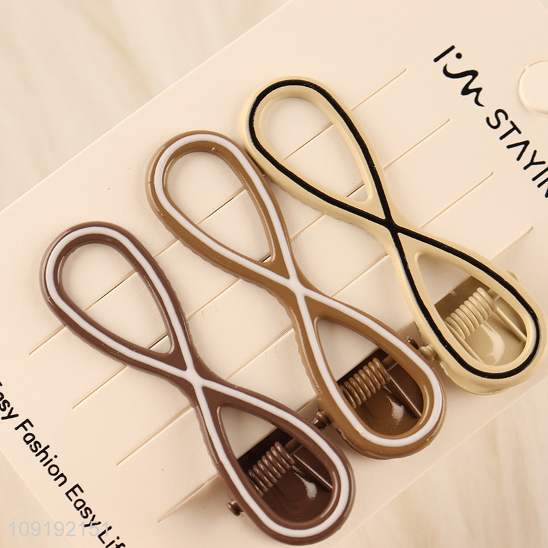 High Quality 3 Pieces Metal Hairpins Durable Metal Side Hair Clips