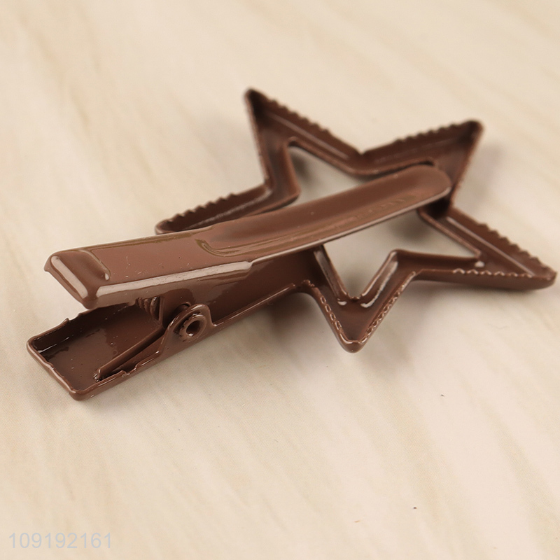 Factory Price 3 Pieces Metal Star Hair Clips Set for Girls Women