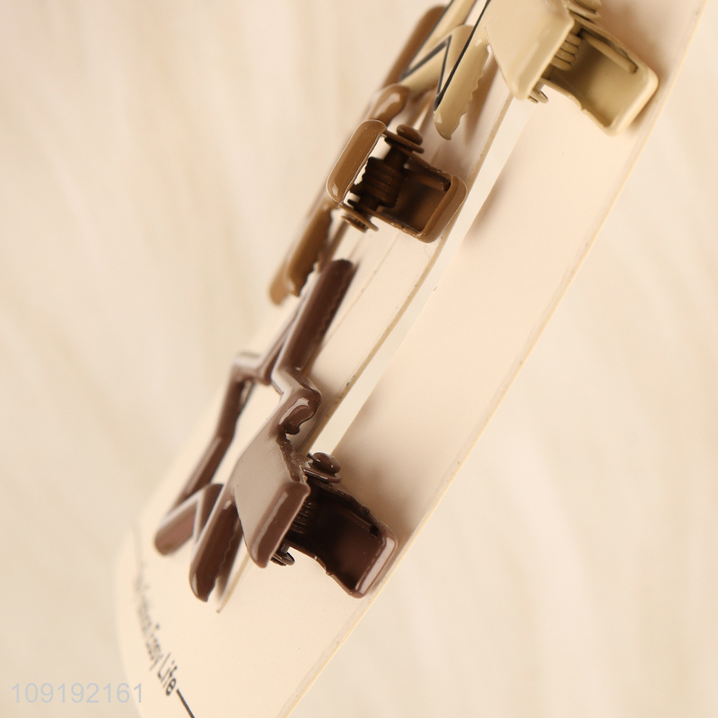 Factory Price 3 Pieces Metal Star Hair Clips Set for Girls Women