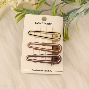 Online Wholesale 3 Pieces Durable Metal Hair Clips for Women Girls