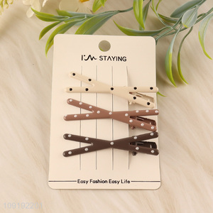 Good Quality 3 Pieces Non-Slip Hair Clips Metal Hair Clips for Women