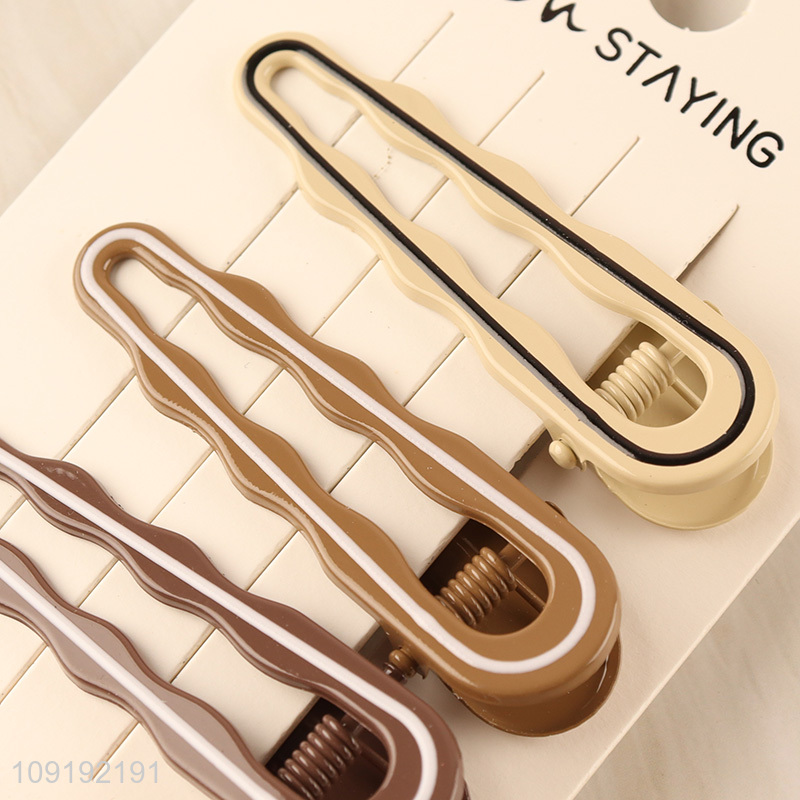 Online Wholesale 3 Pieces Durable Metal Hair Clips for Women Girls