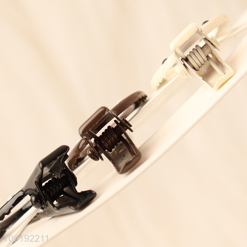 New Arrival 3 Pieces Rabbit Hair Clips Non-Slip Bang Clips Set