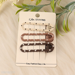 New Product 3 Pieces Cute Alligator Hair Clips Side Hair Clips