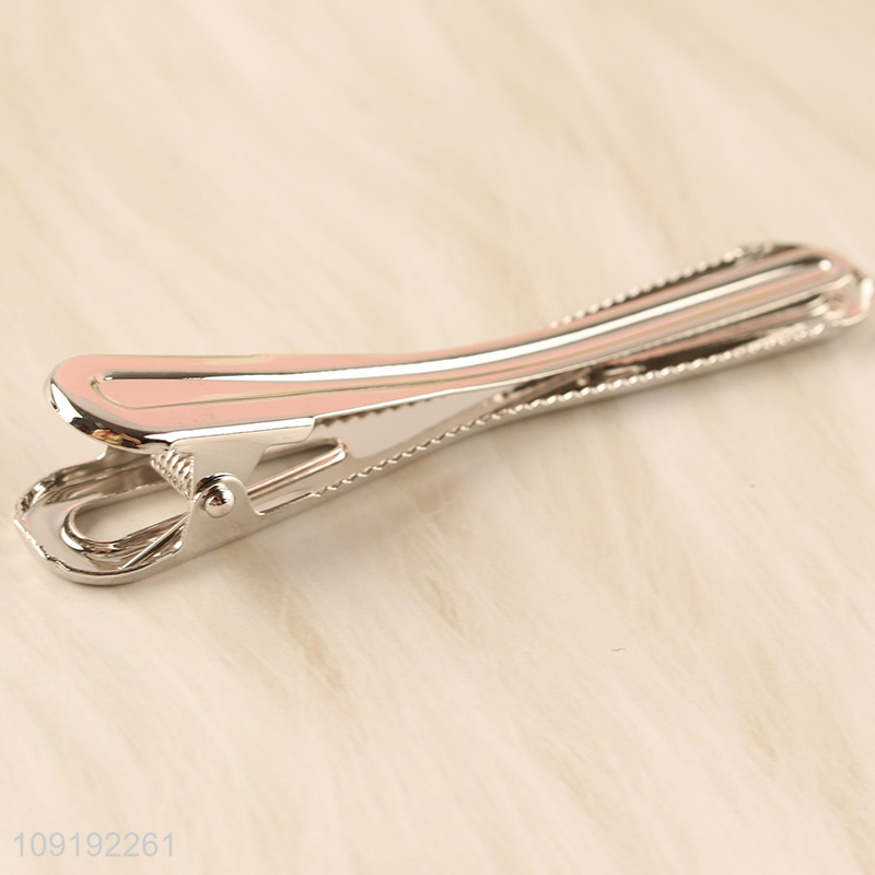 Wholesale 3 Pieces Silver Alligator Hair Clips Metal Hair Accessories