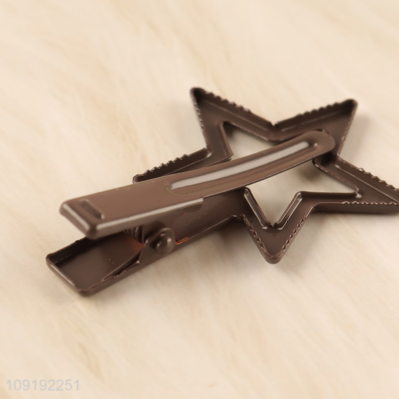Factory Price 3 Pieces Metal Star Hair Clips Star Hair Barrettes