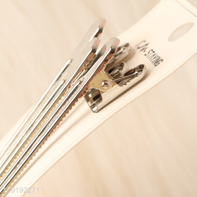 Good Quality 3 Pieces Silver Metal Alligator Hair Clips for Women Girls