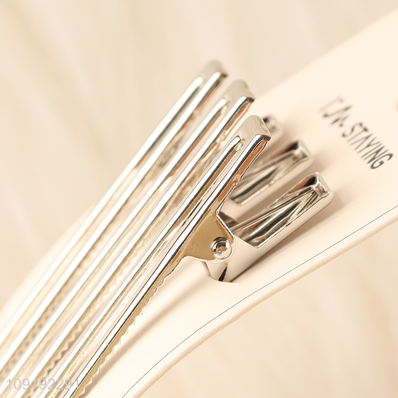 Hot Selling 3 Pieces Silver Alligator Hair Clips Non-Slip Hair Clips