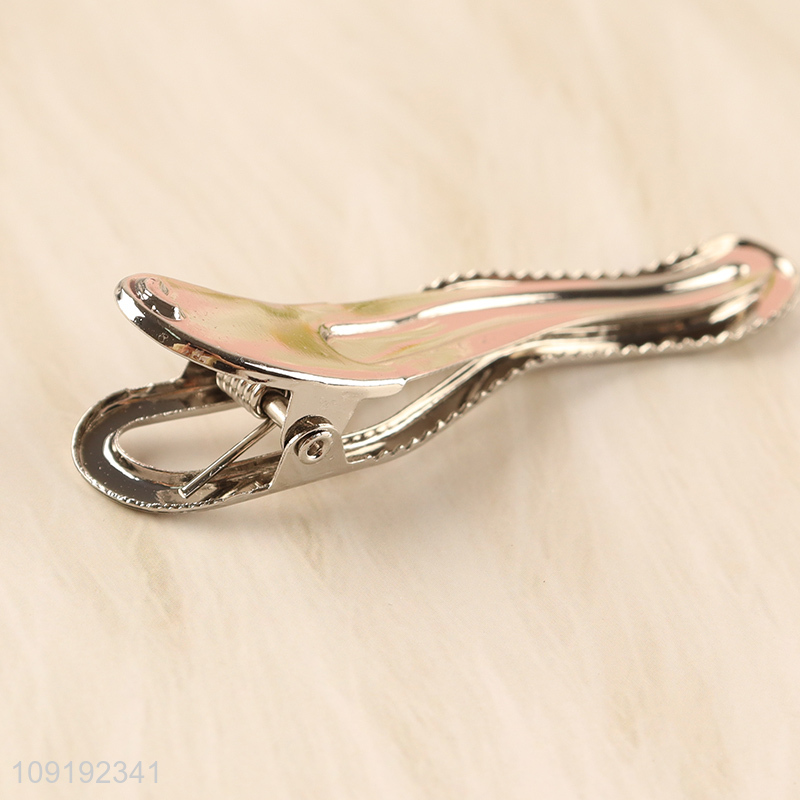 Factory Supply 3 Pieces Silver Metal Hair Clips Set for Women Girls
