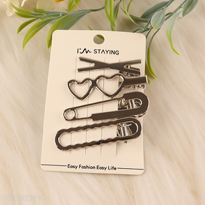 Good Quality 4 Pieces Silver Hair Clips Non-Slip Hair Clips Wholesale