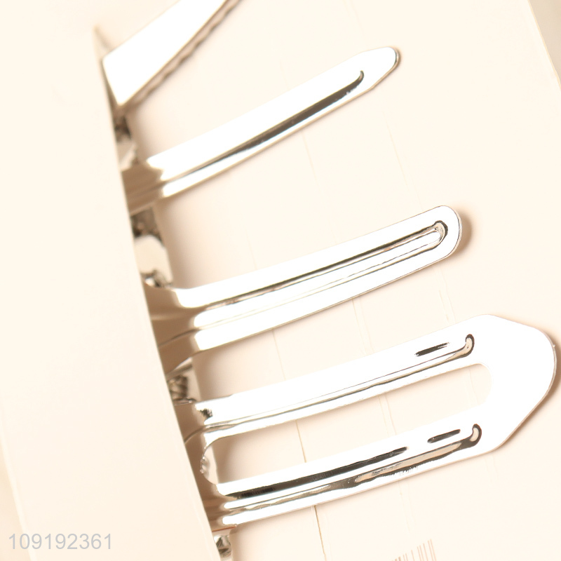 Good Quality 4 Pieces Silver Hair Clips Non-Slip Hair Clips Wholesale