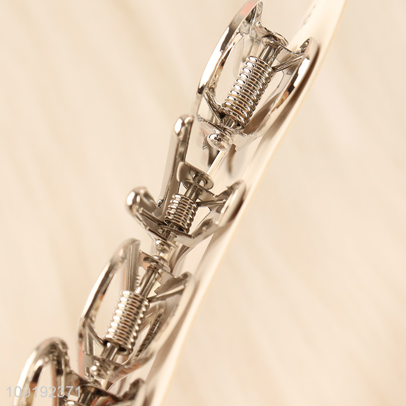 New Arrival 4 Pieces Silver Metal Hairpins Metal Hair Clips Wholesale