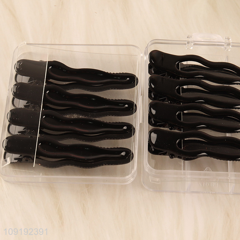 New Arrival 8 Pieces Black Metal Alligator Hair Clips Bang Clips