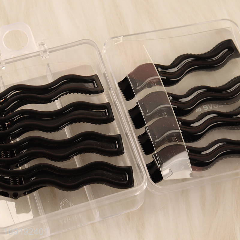 Hot Selling 8 Pieces Black Metal Hair Clips Bang Hair Clips Set