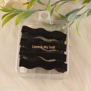 Hot Selling 8 Pieces Black Metal Hair Clips Bang Hair Clips Set